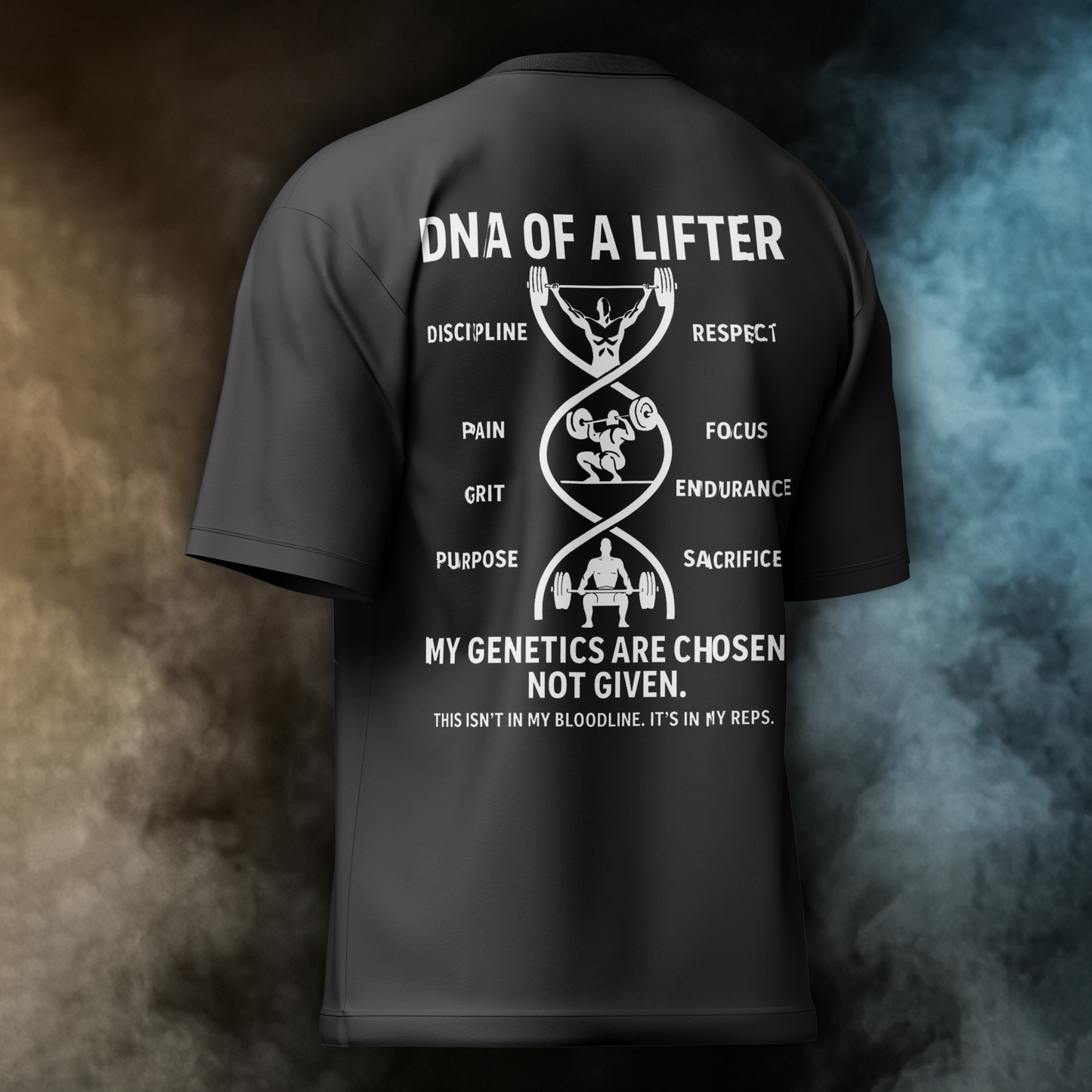 DNA of a Lifter – Oversized Motivational Gym Tee