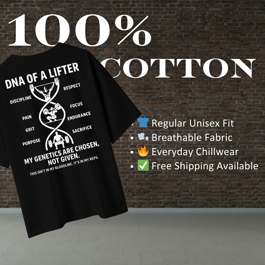 DNA of a Lifter – Motivational Gym Tee Regular T-Shirt
