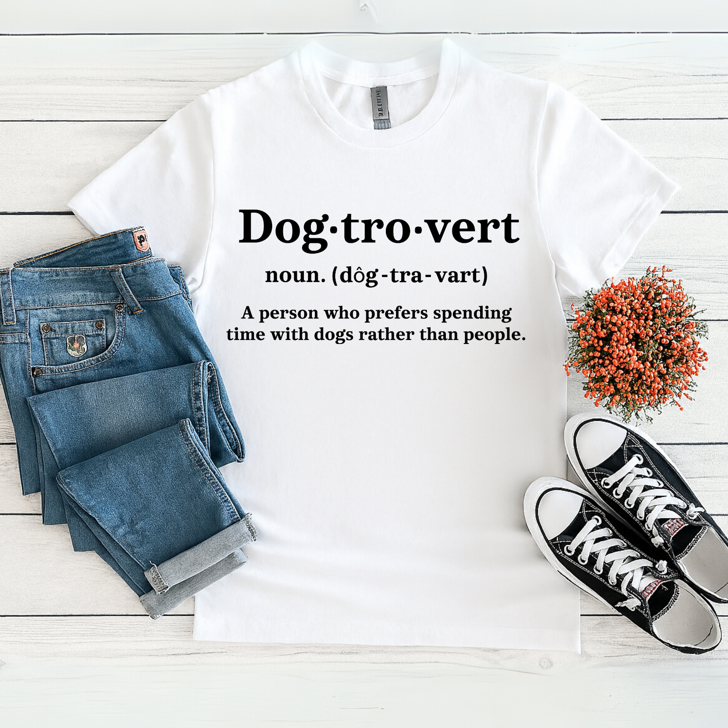 DOGTROVERT Tee – For Humans Who Prefer Dogs Over… Humans.