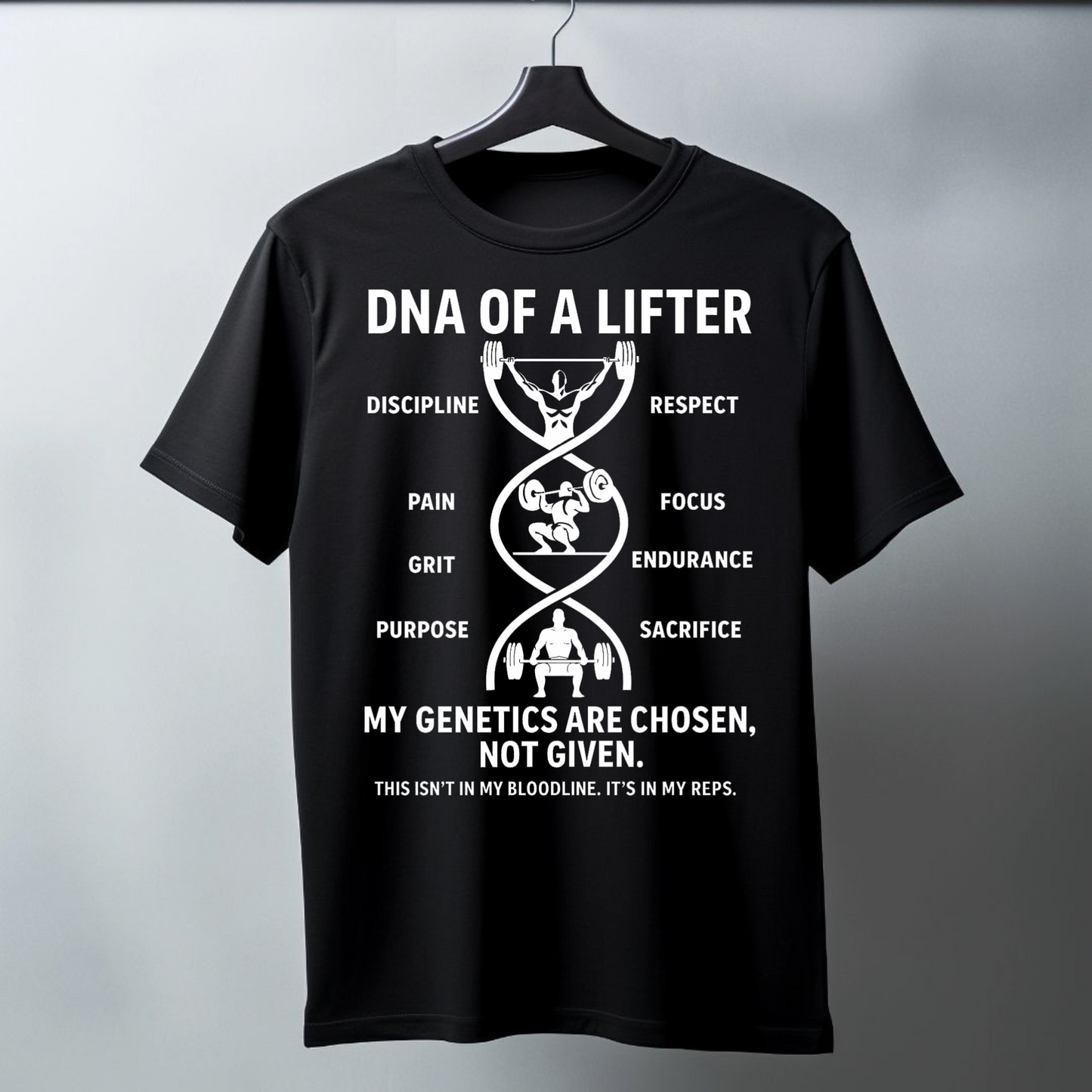 DNA of a Lifter – Motivational Gym Tee Regular T-Shirt