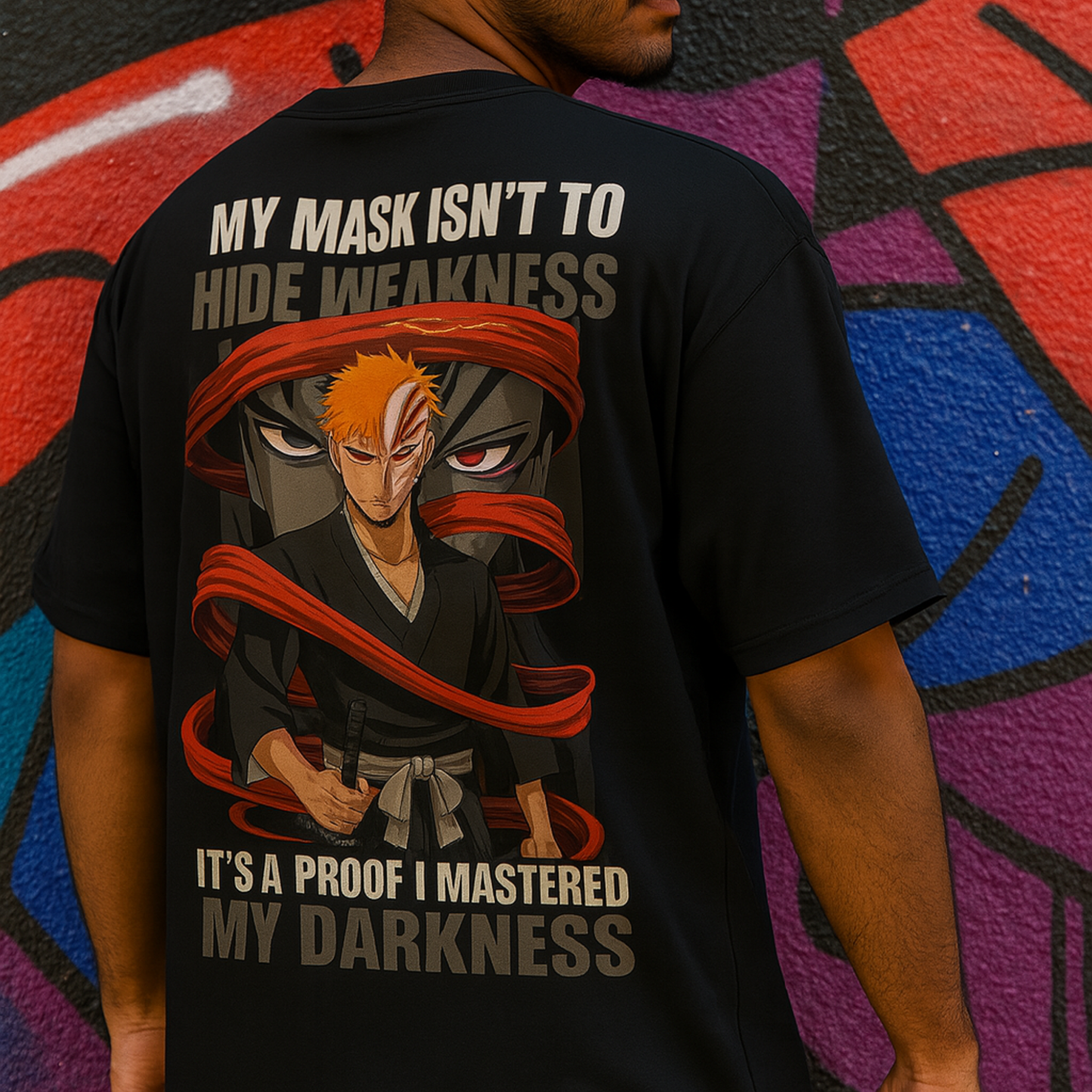 My Mask Isn’t To Hide Weakness – Oversized Anime Tee (Ichigo Edition)