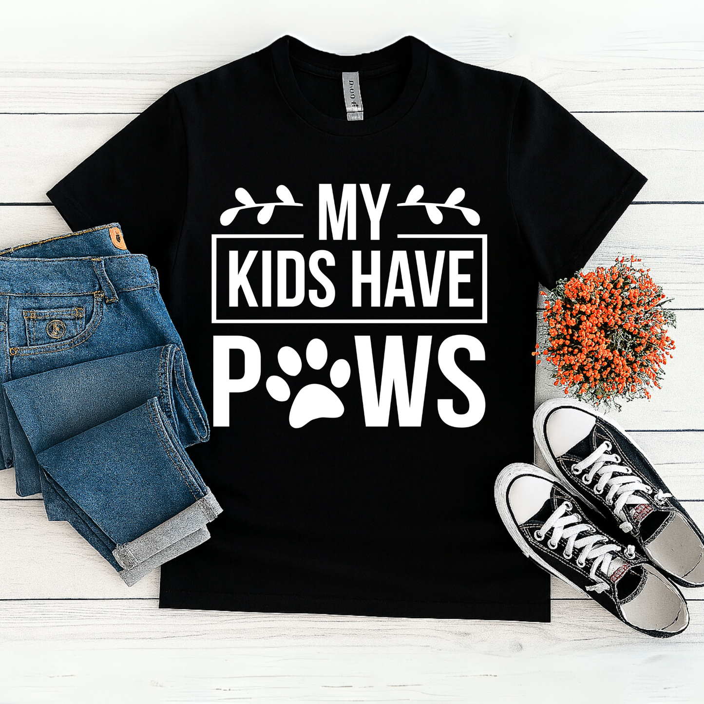 My Kids Have Paws T-Shirt – Funny Dog Mom Tee
