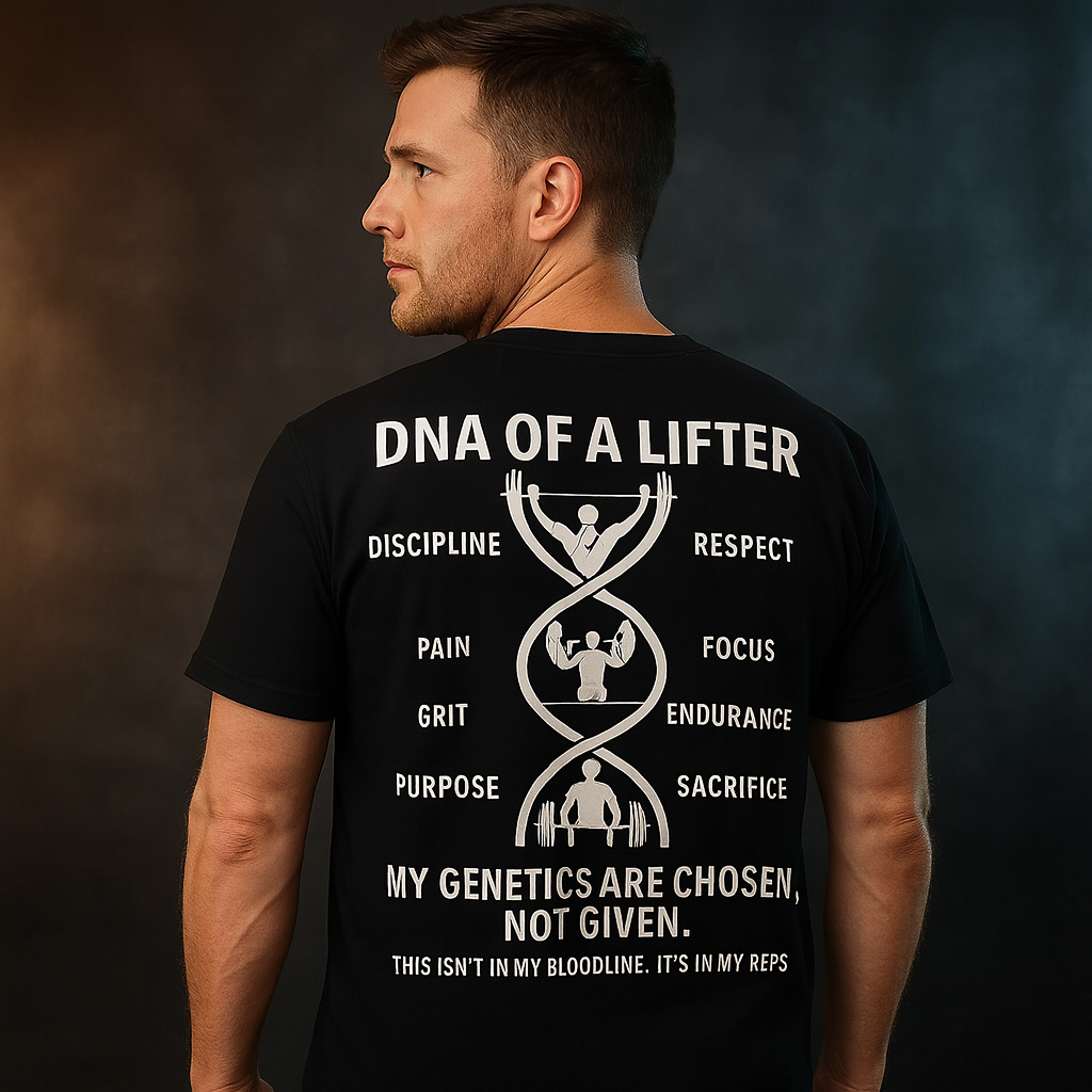 DNA of a Lifter – Oversized Motivational Gym Tee