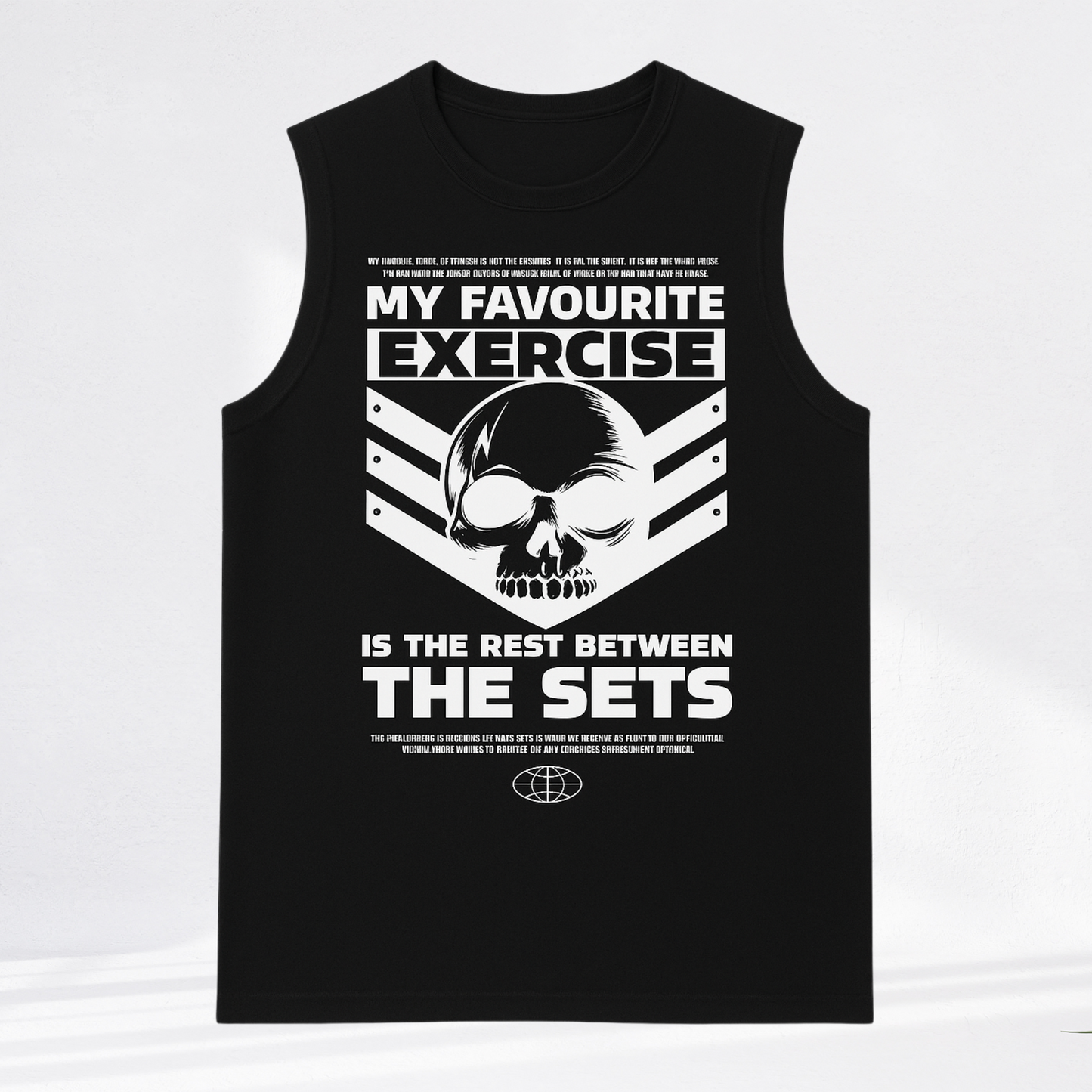 My Favourite Exercise Gym Tank – Black Sleeveless Tee