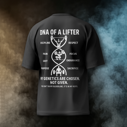 DNA of a Lifter – Oversized Motivational Gym Tee