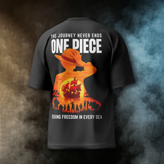 One Piece – Seeking Freedom Oversized Tee (Sunset Edition)