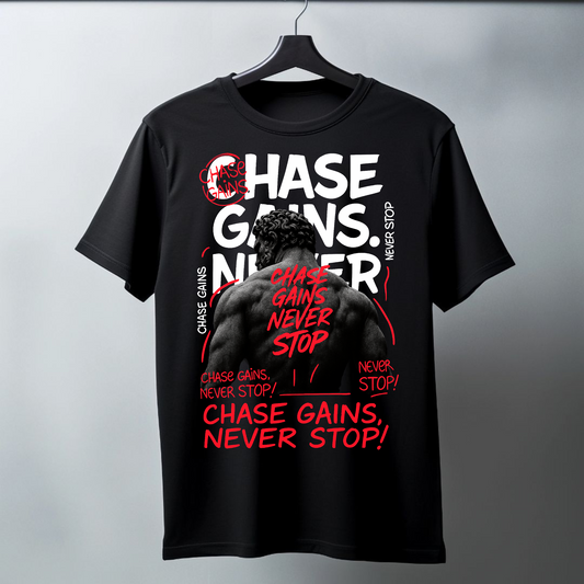CHASE GAINS NEVER STOP Regular T-Shirt