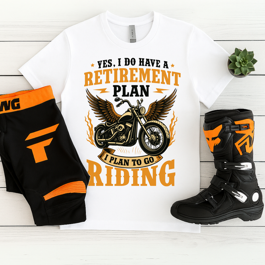 Retirement Plan Riding Tee – Biker Life Graphic T-Shirt