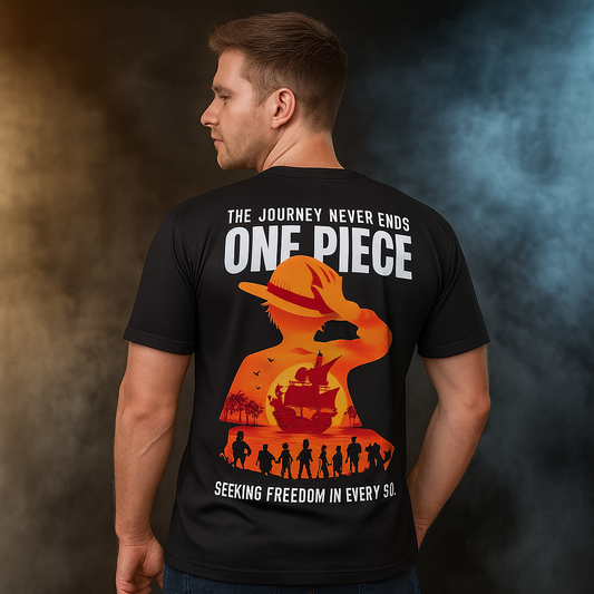 One Piece – Seeking Freedom Oversized Tee (Sunset Edition)